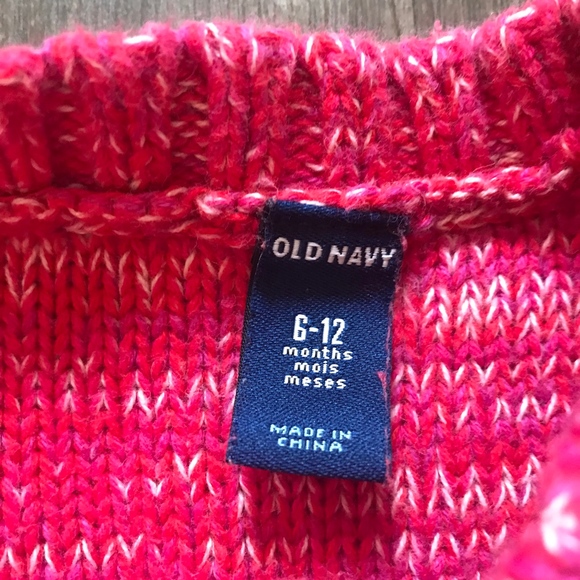 Pink Sweater Cardigan with Flower Buttons - Picture 3 of 3